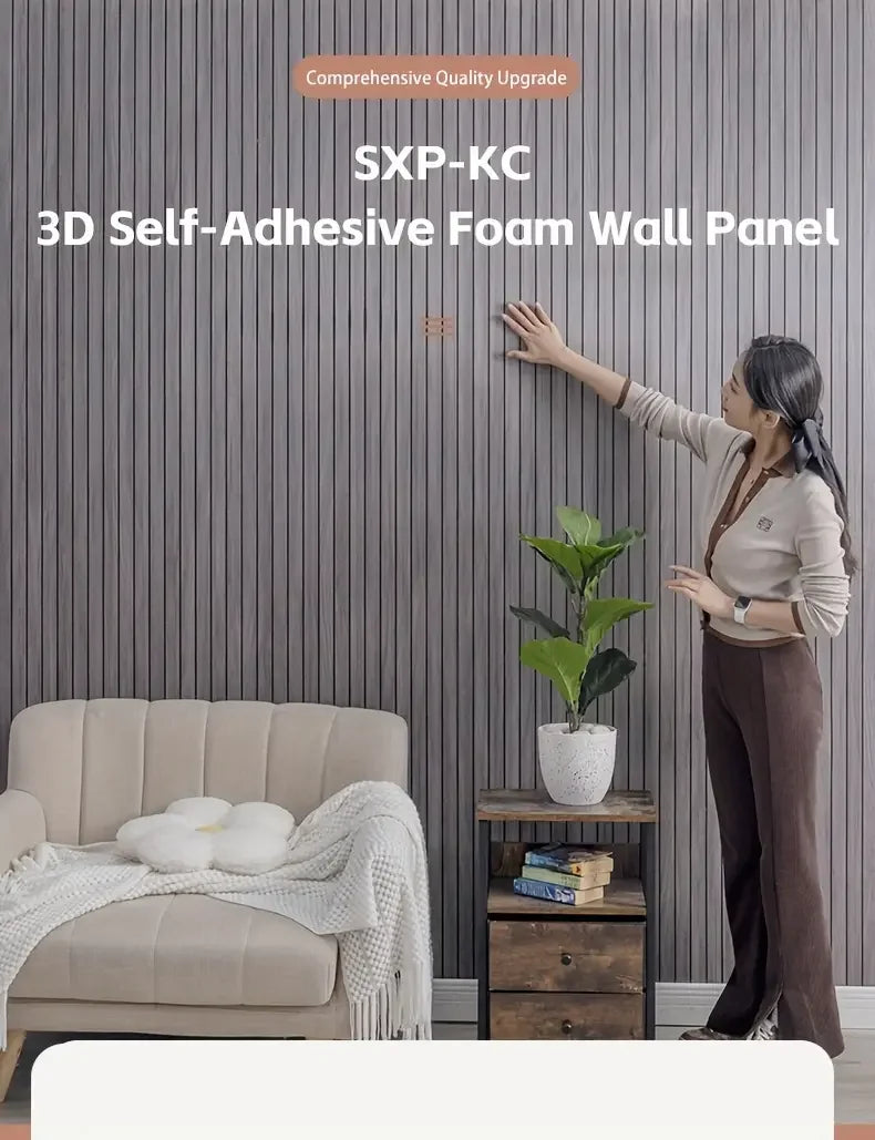 Panel de Rejilla 3D Premium - Efecto Madera Nórdica.