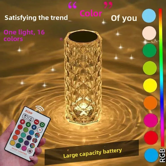 Lámpara Crystal Rose™ - Edición Diamante 16 Colores.