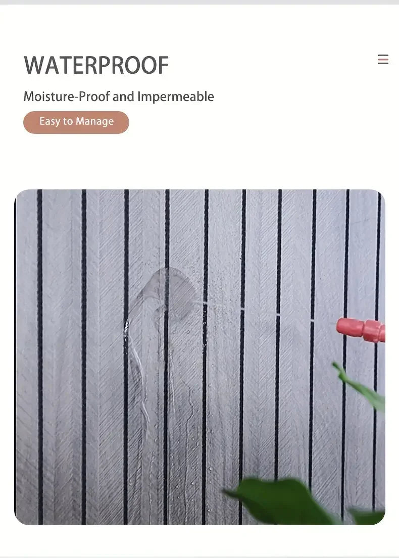 Panel de Rejilla 3D Premium - Efecto Madera Nórdica.