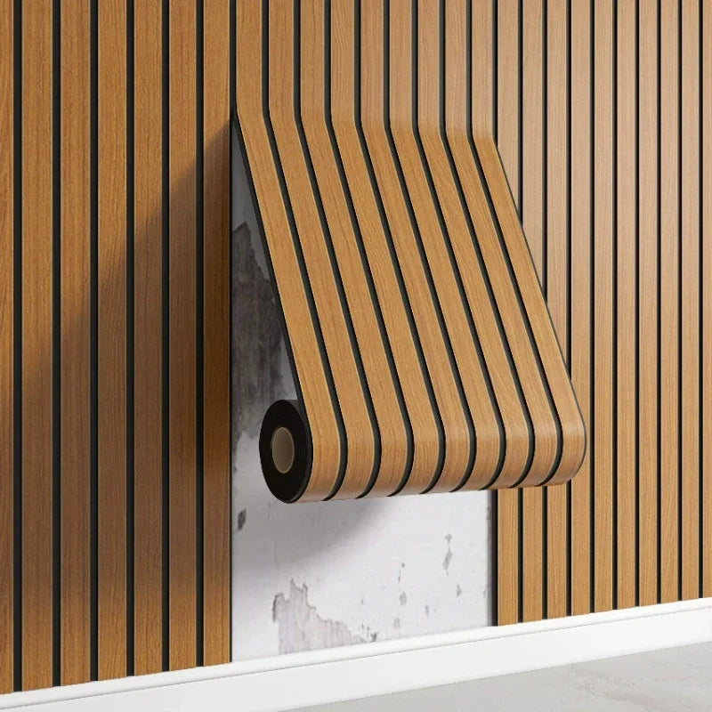 Panel de Rejilla 3D Premium - Efecto Madera Nórdica.