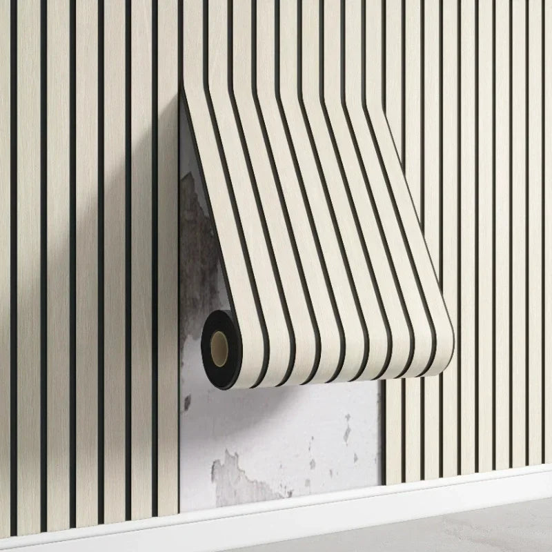 Panel de Rejilla 3D Premium - Efecto Madera Nórdica.